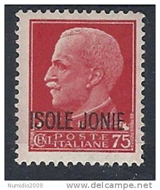 1941 ISOLE JONIE EFFIGIE 75 CENT MH * - RR9667 - Îles Ioniennes