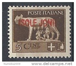 1941 ISOLE JONIE EFFIGIE 5 CENT MH * - RR9667 - Ionian Islands