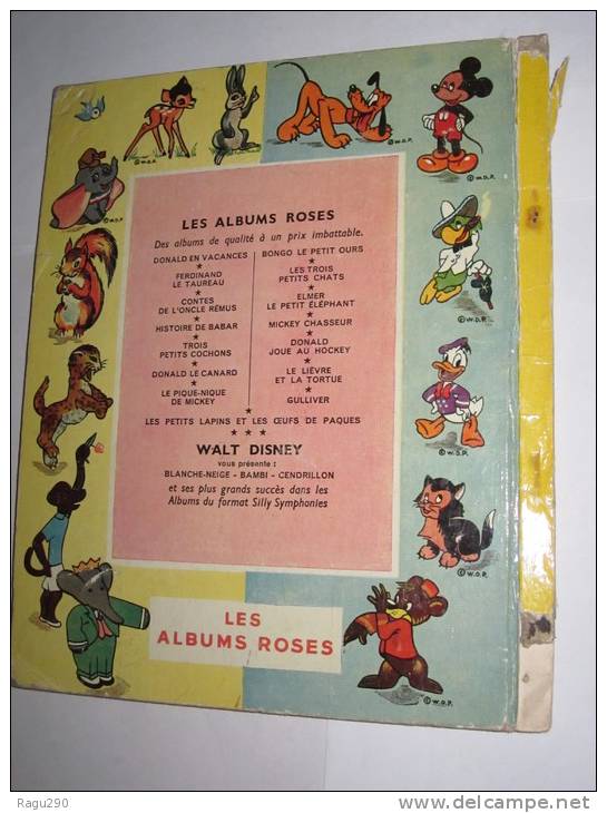 BONGO LE PETIT OURS  Albums Roses  HACHETTE 1951 WALT DISNEY - Hachette