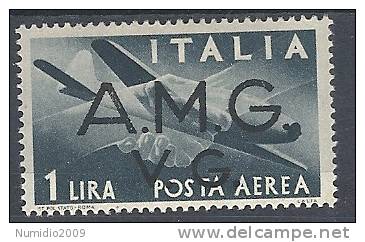 1945-47 TRIESTE AMG VG POSTA AEREA 1 LIRA MH * - RR9678 - Nuovi
