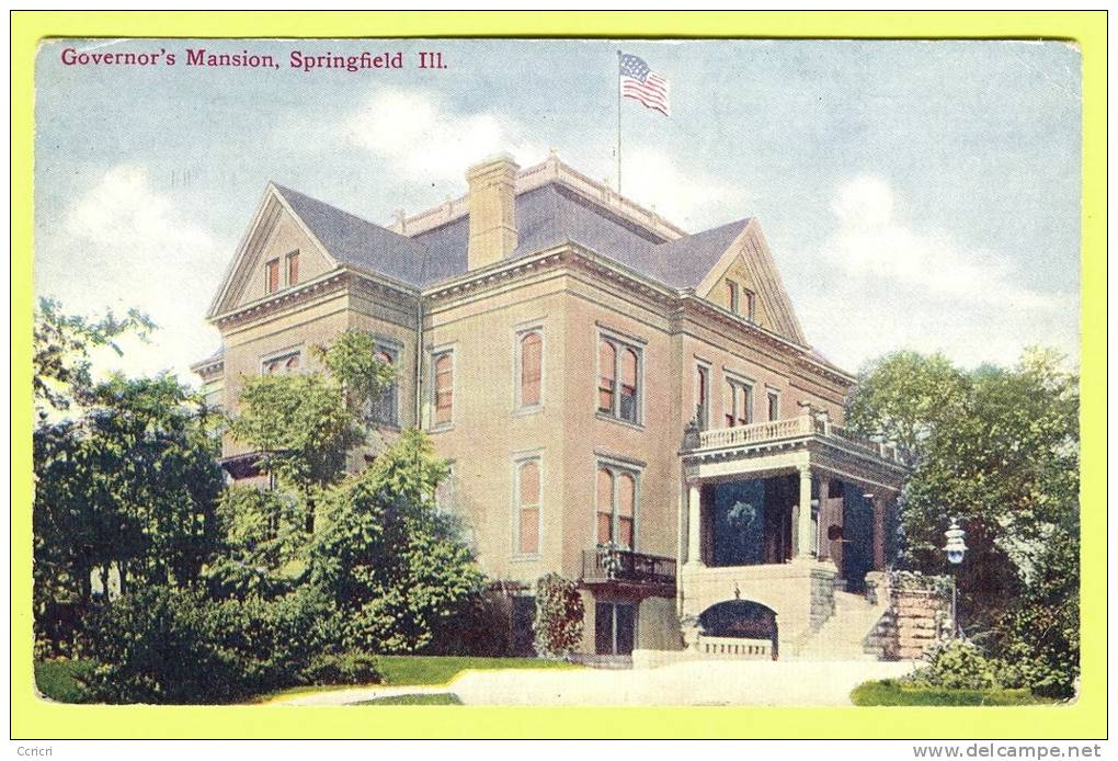 Gouvernor's Mansion, SPRINGFIELD Ill  .   1911   . - Springfield – Illinois