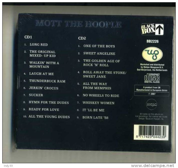 - ROCK . DOUBLE CD DE MOTT THE HOOPLE SOUS BLISTER .  SOUS BLISTER . " ALL THE YOUNG DUDES ". - Rock