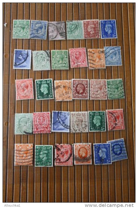 Timbres : Vrac:  30 Old  Stamps : Grande-Bretagne- Royaume-Uni Great Brittain England : En Oblitérés Cote Non Calculée - Lots & Kiloware (mixtures) - Max. 999 Stamps