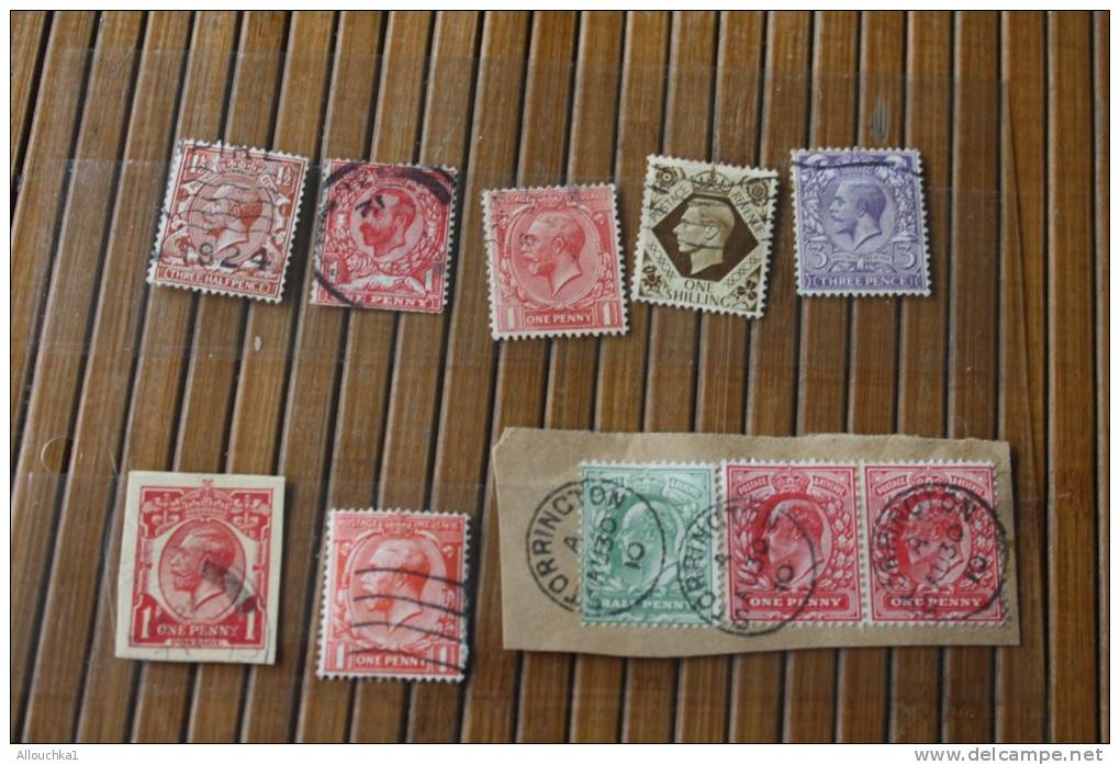 Timbres : Vrac:  22 Old  Stamps : Grande-Bretagne- Royaume-Uni Great Brittain England : En Oblitérés Cote Non Calculée - Lots & Kiloware (mixtures) - Max. 999 Stamps