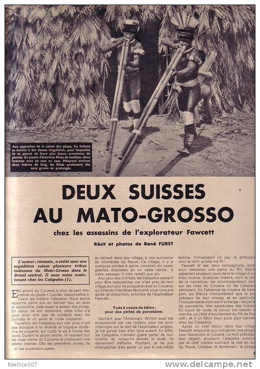 Deux Suisses Au Mato Grosso  Bresil   Explorateur  Fawcett   Rene Furst - Other & Unclassified