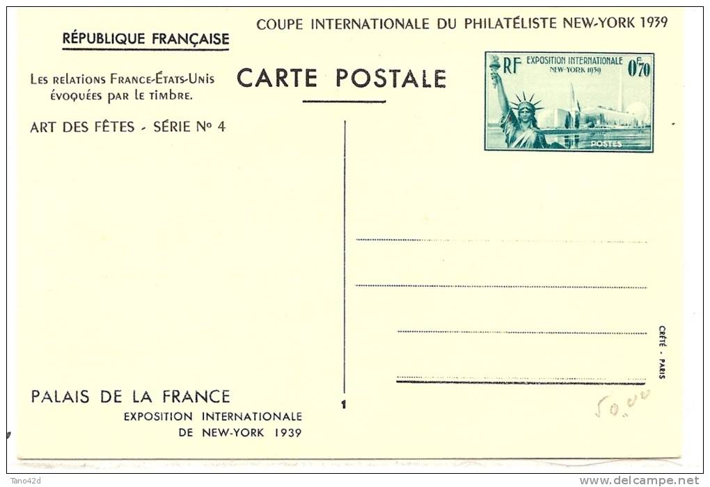 REF LSAU6 - EP  RELATIONS FRANCE - ETATS UNIS - 2 CP 0f70 ET 1f25 NEUVES AVEC REPIQUAGE - Cartoline Postali Ristampe (ante 1955)