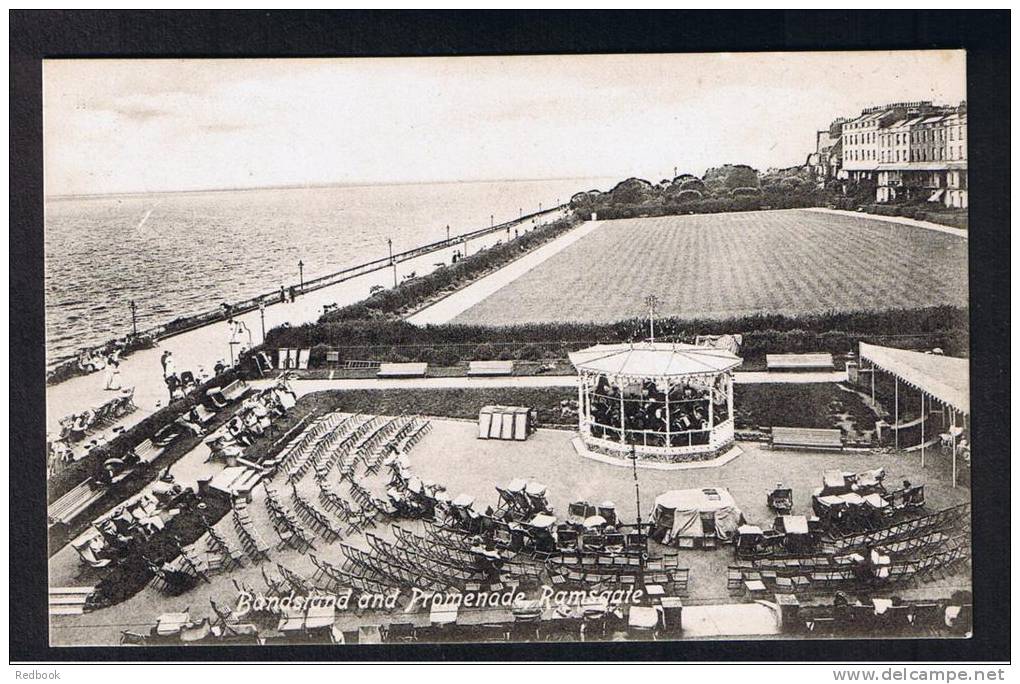 RB 820 - Early Postcard Band Playing In Bandstand On Promenade Ramsgate Kent - Music Theme - Ramsgate