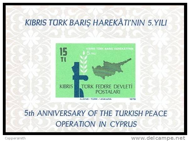 (002) Turkish Cyprus / Chipre Turk  1979 UN Intervention Sheet / Bf / Bloc  ** / Mnh  Michel BL 1 - Unused Stamps