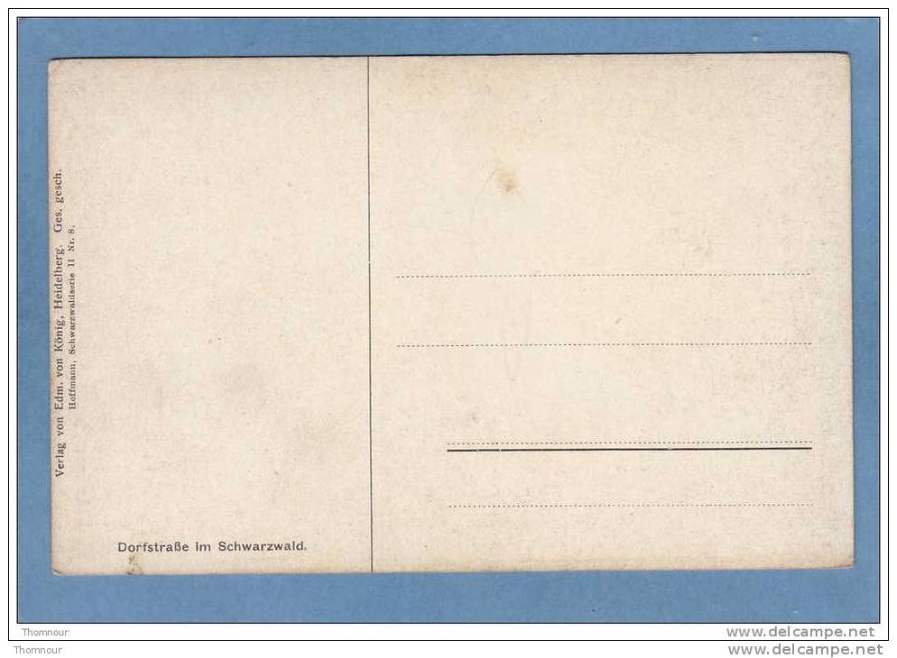 H. Hoffmann  -  Dorfstrasse  Im  Schwarzwald.  -  ( Petite Usure Angle Bas Droit ) - Hoffmann, Ad.