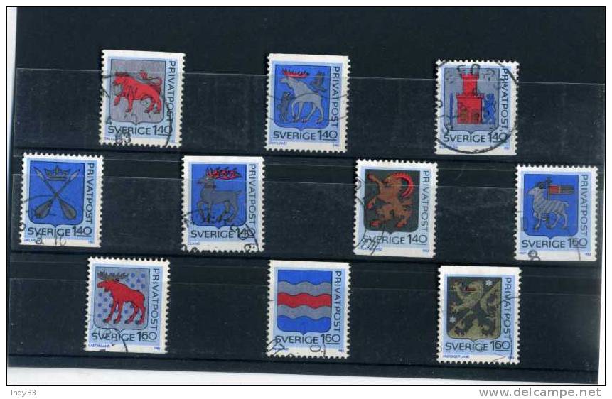 - SUEDE . POSTE PRIVEE 1981/1983 . OBLITERES - Local Post Stamps