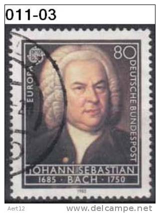 GERMANY, 1985,  Europa-CEPT, European Music Year; Johann Sebastian Bach; Cancelled (o), Sc. 1440/1. - 1985