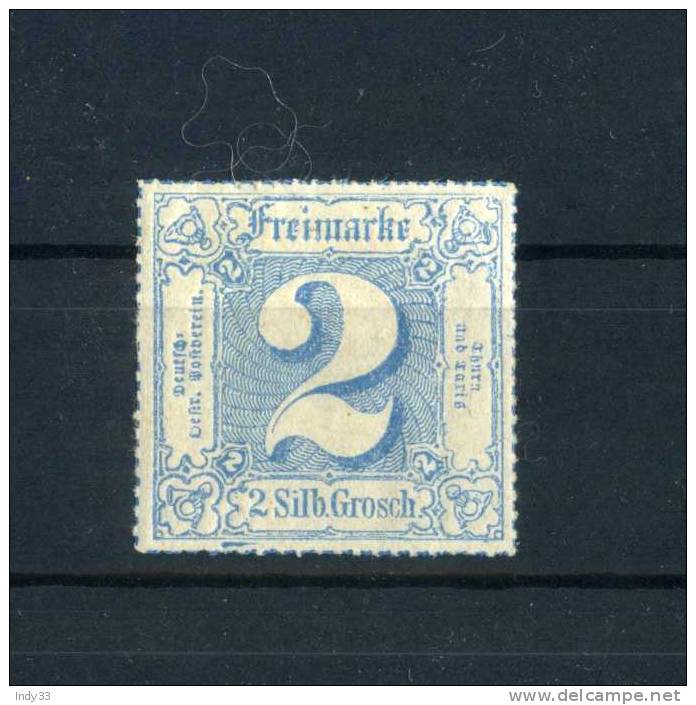 - ALLEMAGNE TOUR ET TAXIS . ETATS DU NORD 1867 . 2S. PERCE EN LIGNES COLOREES . - Mint