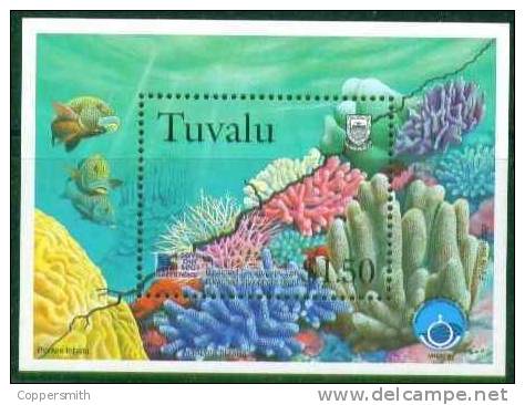 (003) Tuvalu  Sheet / Bf / Bloc Meerestiere / Marine Life / Animaux Marines / Coral Reef / Coraux  ** / Mnh Michel BL 65 - Tuvalu