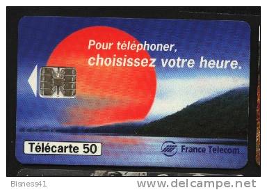 Télécarte 50u Utilisée Luxe  Soleil Rouge   F526A    Du 11 / 1994 - 600 Agences