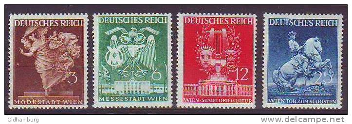 DR/ Österreich 1941, ANK 768- 771, Wiener Frühjahrsmesse, Postfrisch ** - Ungebraucht