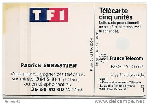 CARTE-PRIVEE-5U-02/95-GN2   18-GEM-PATRICK  SEBASTIEN-UTILISEE-TBE   -LUXE - 5 Unités