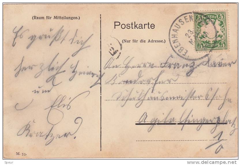 Isartal, Isar. Gasthaus Zum Fischer Von Chr. Ingold. Postally Used, Ebenhausen, ± 1910? - Other & Unclassified