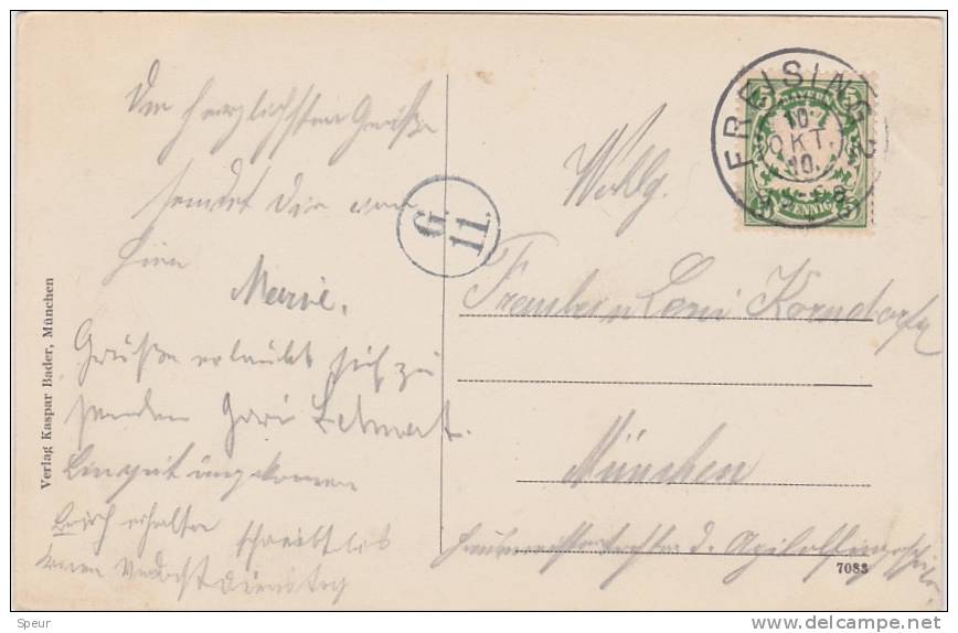 Gruss Aus Freising. Postally Used, 1910. Bericht Auf Deutsch. - Other & Unclassified