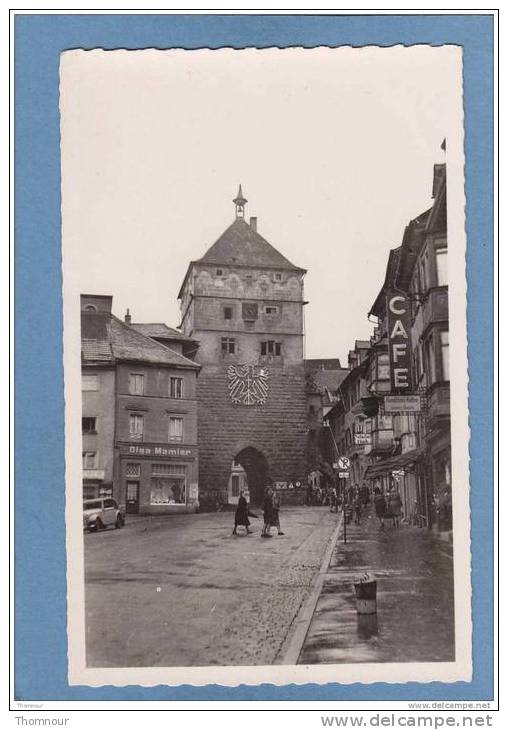 ROTTWEIL  -  SCHWARZE TOR  -  1952  -   SM D  -  BELLE CARTE  PHOTO ANIMEE - - Rottweil