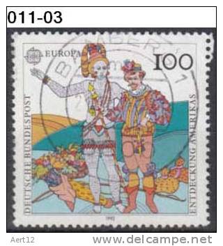 GERMANY, 1992,  Europa-CEPT, Discovery Of America, 500th Anniv.; Cancelled (o), Sc. 1745. - 1992