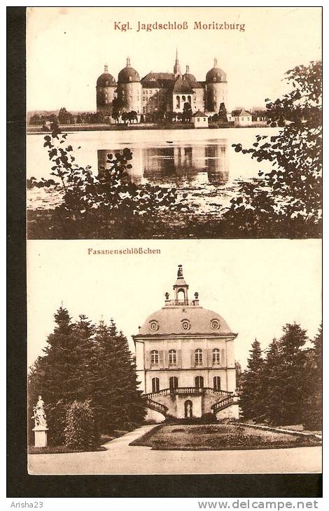 Germany, Kgl. Jagdschloss Moritzburg - Fasanenschlosschen - Passed Taucha Post In 1917 - GWD - Moritzburg