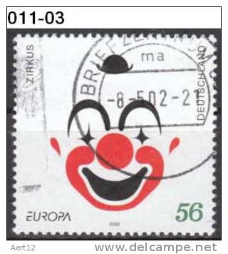 GERMANY, 2002,  Europa-CEPT, Circus; Cancelled (o), Sc. 2158. - 2002