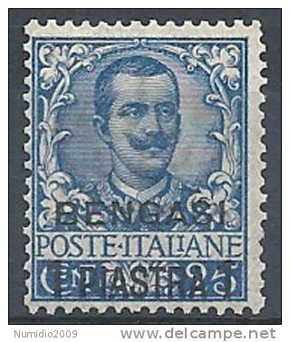 1901 LEVANTE BENGASI FLOREALE 1 PI MNH ** SIGLA CHIAVARELLO - RR9717-2 - Bureaux D'Europe & D'Asie