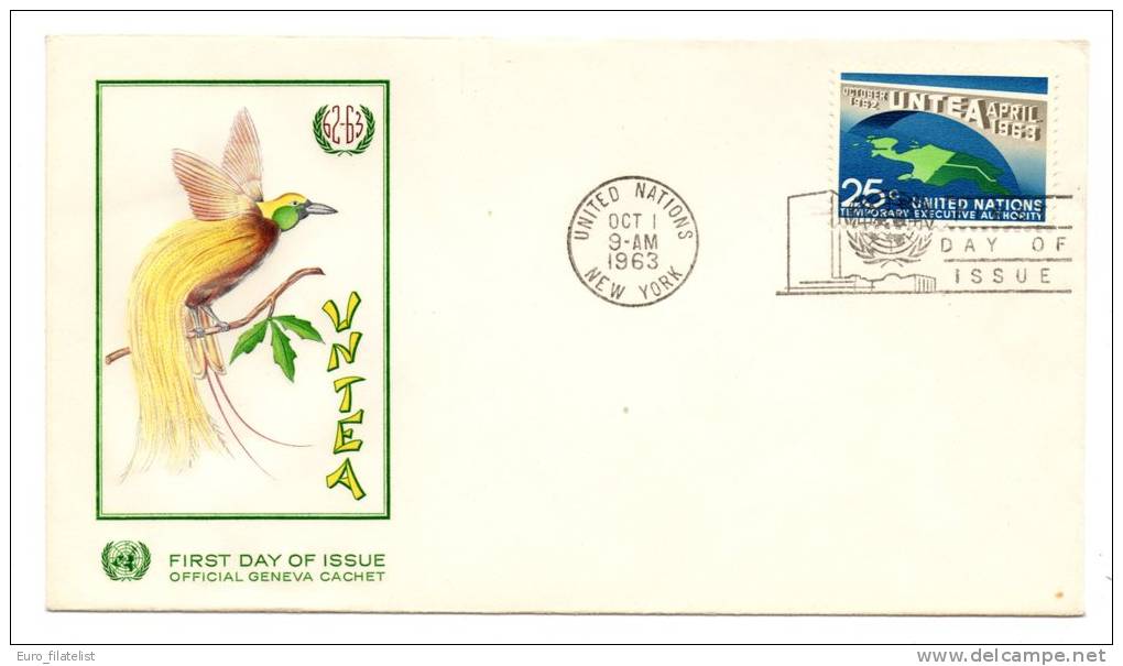 UN, Fdc 1-9-1963 Untea / Globe - UNO