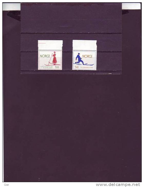 NORVEGIA  1975 - Yvert 651/52** - Sport Invernali - Unused Stamps