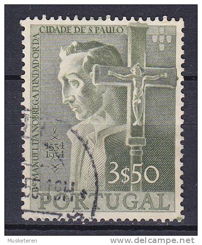 Portugal 1954 Mi. 833     3.50 E Gründung Sao Paulo Brasilien Brazil  Jesuiten-Missoinar Da Nobrega - Used Stamps
