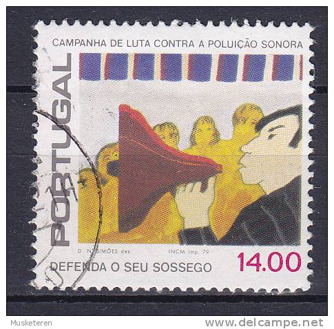 Portugal 1979 Mi. 1438     14.00 E Lärmschutzkampagne Mann Mit Megaphone - Used Stamps