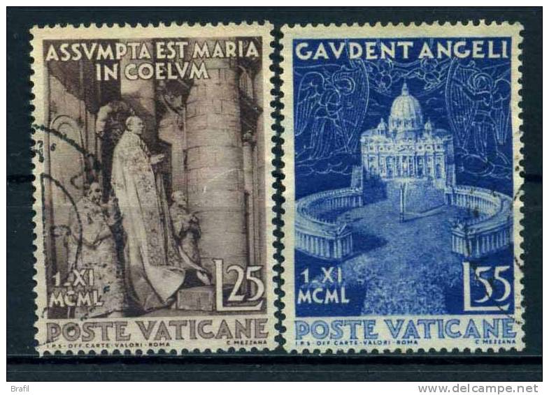 1951 Vaticano, Dogma Dell'assunzione, Serie Completa Usata - Used Stamps