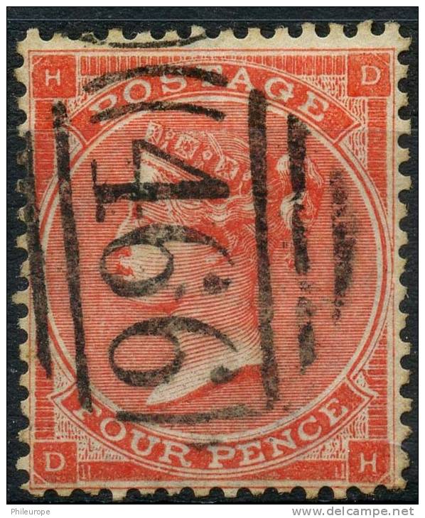 Grande Bretagne (1862) N 25 (o) Gros Chiffre 466 - Oblitérés