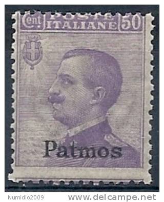 1912 EGEO PATMO EFFIGIE 50 CENT MNH ** - RR9724-3 - Egée (Patmo)