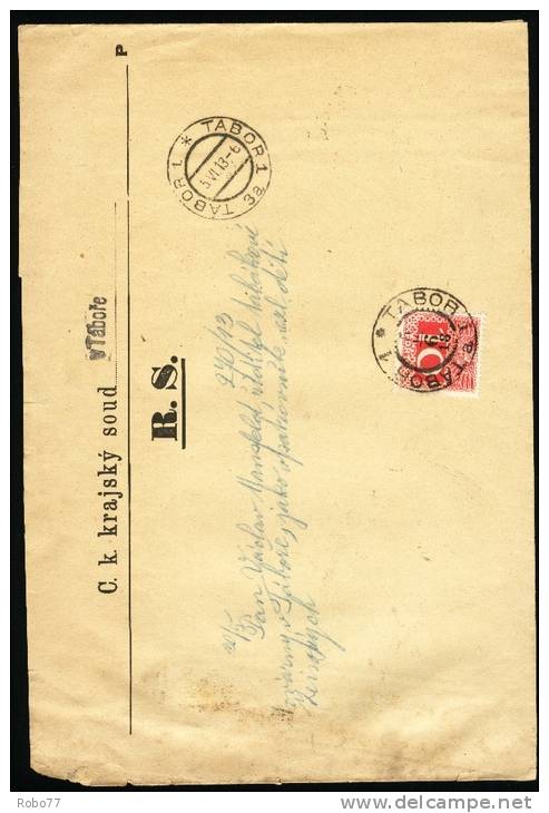 1913 Austria Official Cover With Postage Due Stamp. Tábor1, 5.VI.13. (G10c045) - Segnatasse