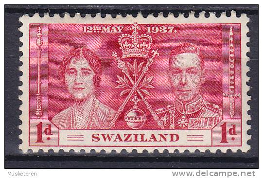 Swaziland 1937 Mi. 24      1 P Kong George VI. Coronation MH* - Swasiland (...-1967)