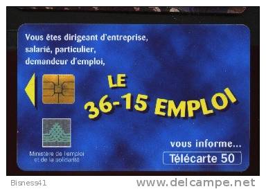 Télécarte 50u Utilisée Luxe  36.15 Emploi     F804   Du 11 / 1997 - 600 Agences