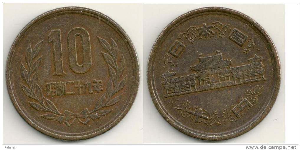 Japan 10 Yen Hiroito Year 29 - 1954 - Giappone