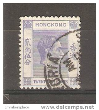 HONG KONG - 1938 GEORGE VI 25c BLUE FU   SG 149 - Used Stamps