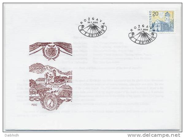 SLOVAKIA 2000 20 Sk Definitive: Roznava  FDC.  Michel 373 - FDC