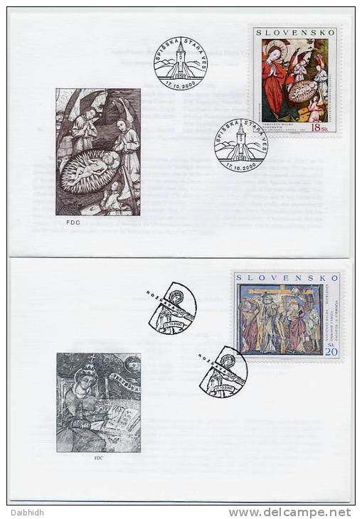 SLOVAKIA 2000 Religious Art FDC (2).  Michel 381-82 - FDC