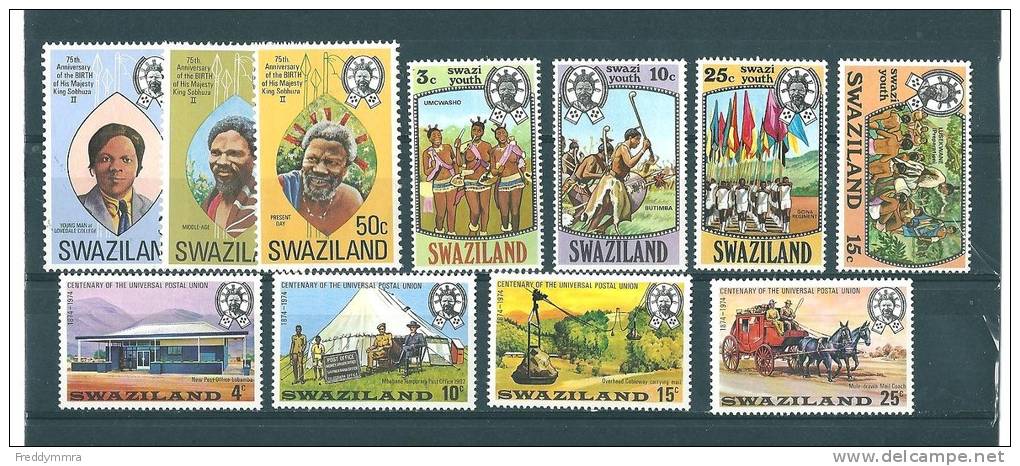 Swaziland:   212/ 218 + 221/ 224 ** - Swaziland (1968-...)