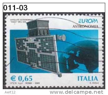 ITALY, 2009, Europa; AGILE Astronomical Satellite; Cancelled (o), Sc. 2927. - 2009