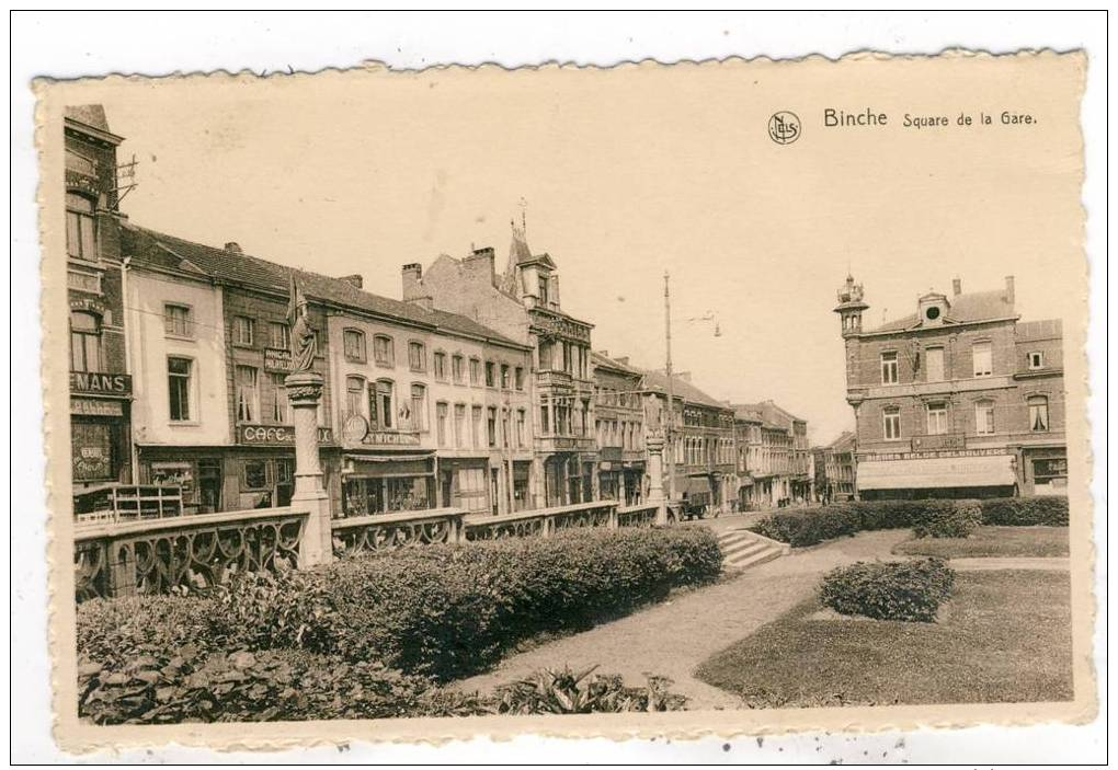 Binche - Square De La Gare - Edit. Ray. Longfils/Nels - Envoyée à Auderghem - Binche