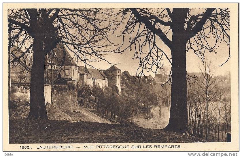 LAUTERBOURG - Vue Pittoresque Sur Les Remparts - Neuve TTB - Lauterbourg