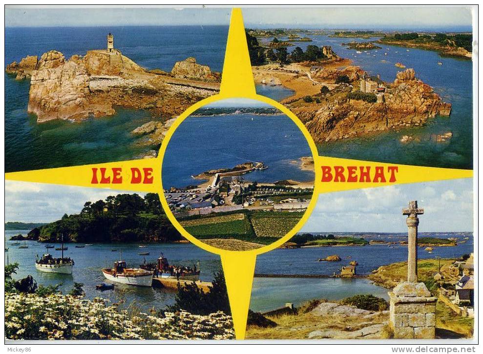 ILE De BREHAT--1976--Ses Sites, Vues Diverses (phare,port,calvaire ,vue Aérienne ) ,cpm N° 2900 éd Jack - Ile De Bréhat