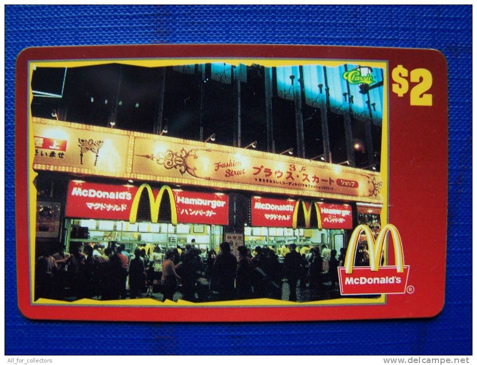 Food, Advertising, Prepaid MINT Card, McDonald's, Sprint (on Back Side), Hamburger, In Tokyo, Japan - Alimentation