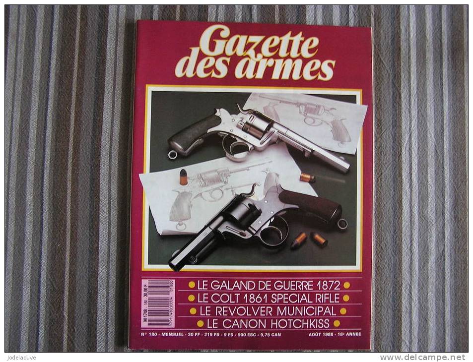 LA GAZETTE DES ARMES N° 180 Armement Pistolet Revolver Fusil  Baïonette Poignard Dague Guerre War WW I WW II Empire - Wapens