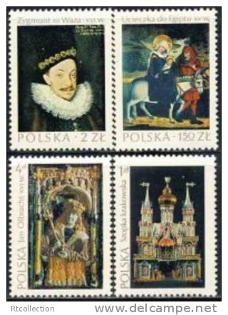 Poland 1974 Polish ART Painting Paintings King Jan Olbracht Royalty Church Portrait MNH Michel 2346-2349 SG#2066-2069 - Nuevos