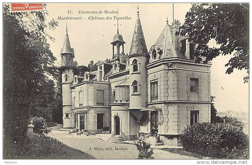 Yvelines - Ref B326-environs De Meulan - Hardricourt - Chateau Des Tourelles   - Carte Bon Etat - - Hardricourt